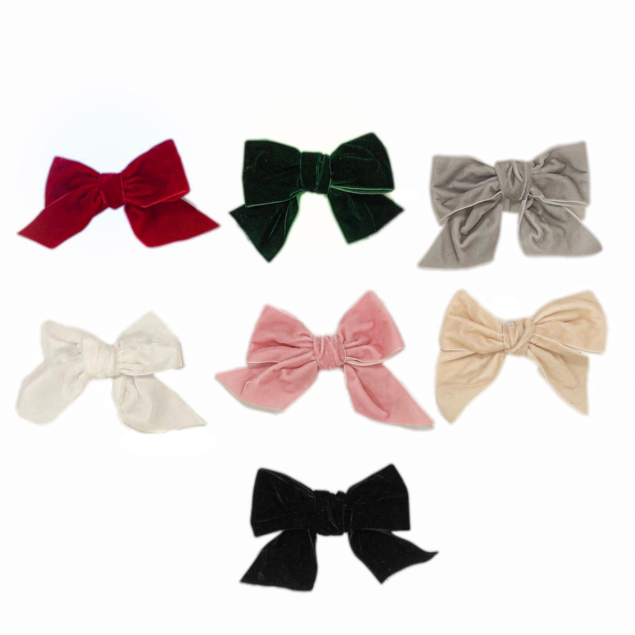 Velvet Bow Hair Clips | petite maison kids