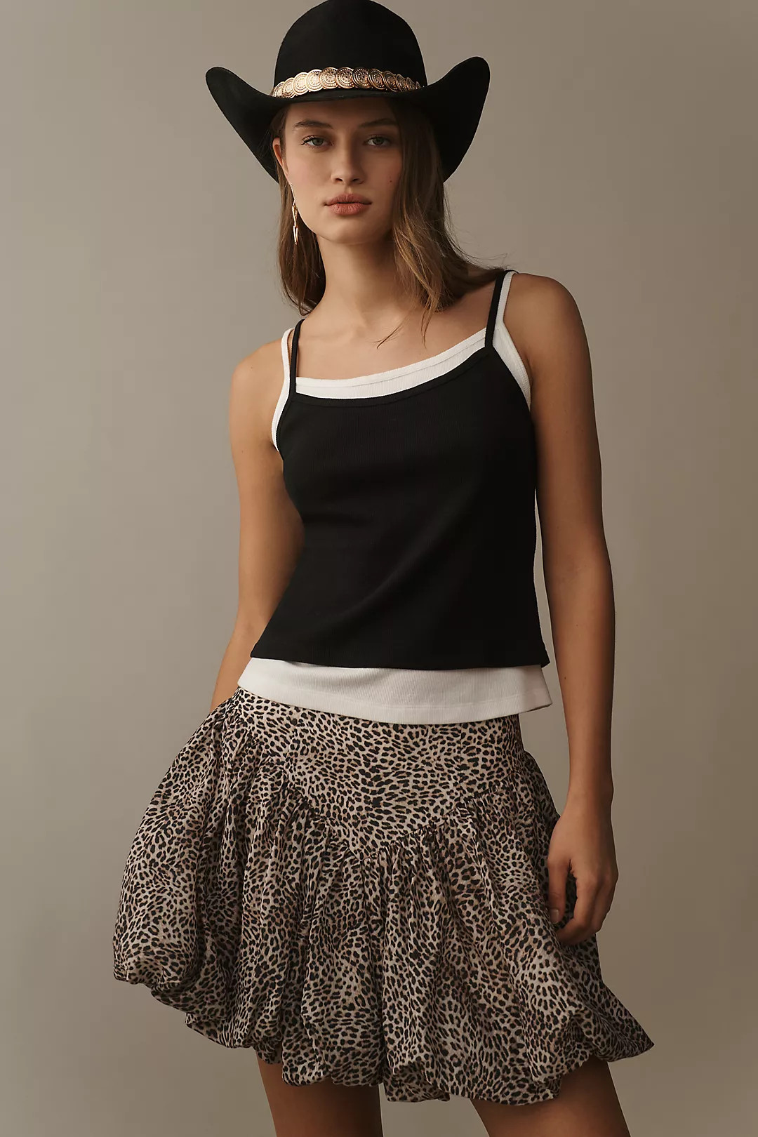 Pilcro Double-Layer Scoop-Neck Crop Tank | Anthropologie (US)