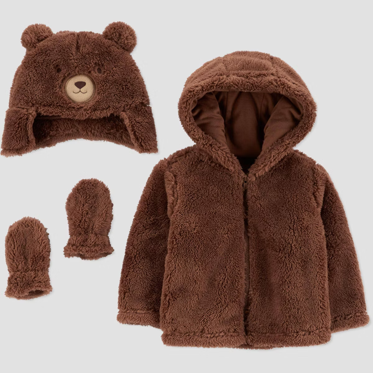 Carter's Just One You® Baby Boys' Bear Jacket Set - Brown | Target