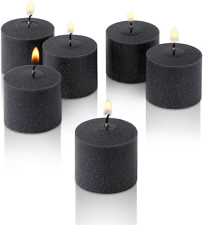 Light In The Dark Black Votive Candles - Box of 12 Unscented Candles - 10 Hour Burn Time - Candle... | Amazon (US)