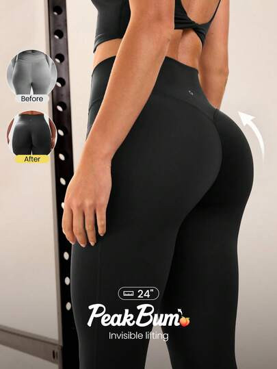 GLOWMODE 24" Peakbum Powersculpt™-Air Sculpt Flex Sweat-Wicking Cool Feel V-Waist Butt-Lifting ... | SHEIN