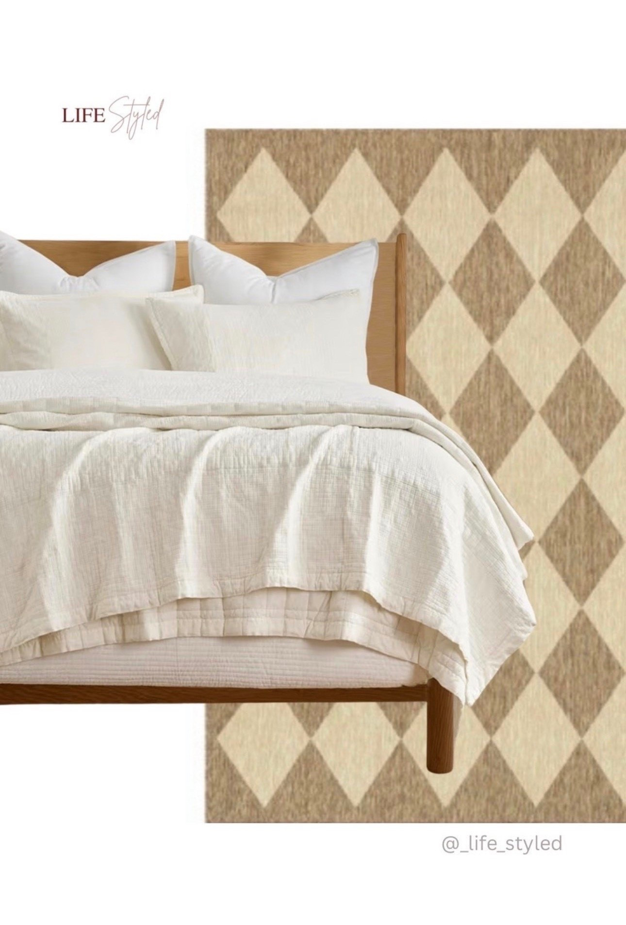 Soft cotton quilt plus checkered jute rug = instant cozy-chic transformation. One swap means whole room upgrade! 🤎

#LTKHome #LTKSaleAlert

#LTKOver40