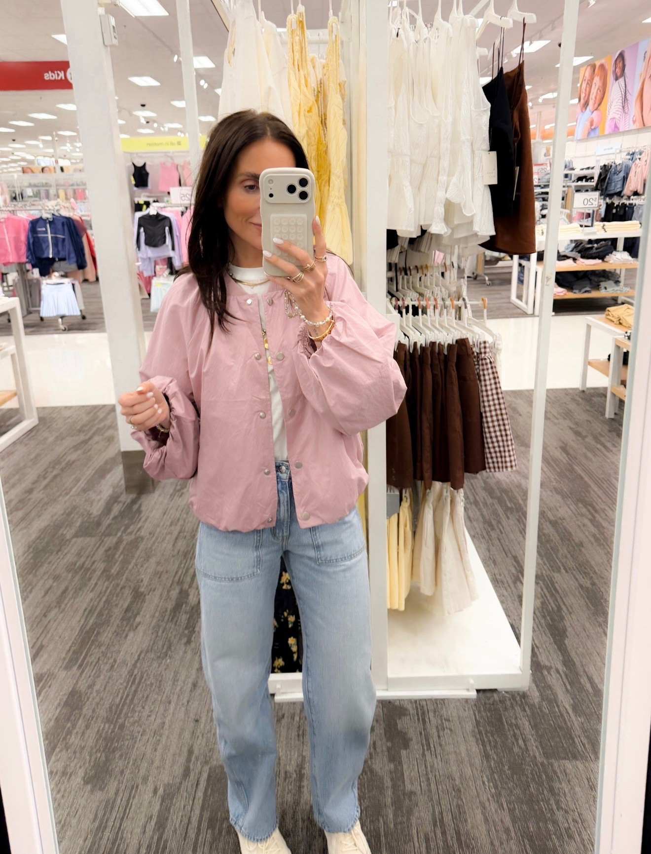 This jacket is such a good spring layer, lightweight, easy, and instantly pulls any outfit together. The soft pink adds the perfect pop while still feeling neutral enough to wear on repeat.

target spring jacket, lightweight jacket, spring layering piece, casual spring outfit, everyday jacket, pink jacket outfit, neutral spring style, target fashion finds, easy outfit idea, annabrstyle

#LTKOver40 #LTKSeasonal #LTKootd