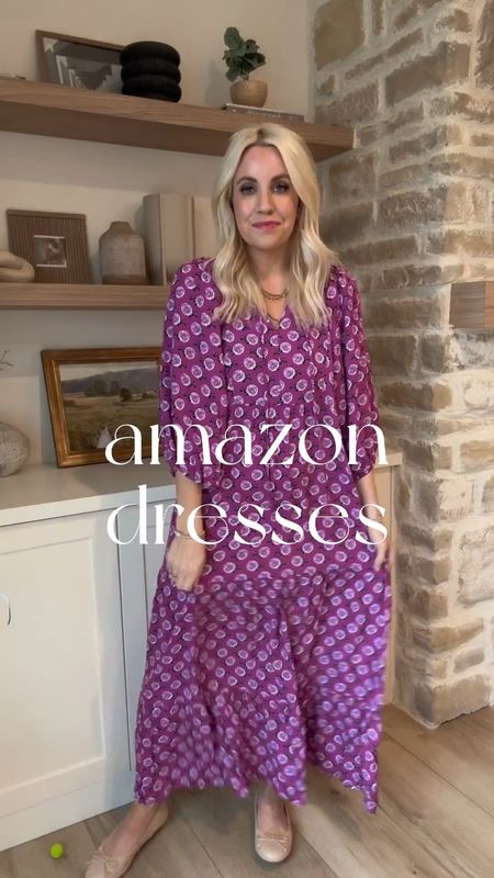 Amazon Anthropologie/ lookalike ! Size M. So many different prints. It’s the perfect oversized dress with just enough structure. It’s a great dress going into spring. You could even wear it with sneakers or sandals. My go to dress on the days I don’t want anything too tight. I’m wearing a medium. Try on will be in stories too I will talk about the fabric and fit and how they have made some changes this year!
.
#amazon #amazonfashion #amazon #pinterest #pinterestinspired #boho #flowydress #summer #spring #springstyle #momstyle

#LTKstyletip #LTKmidsize #LTKfindsunder50