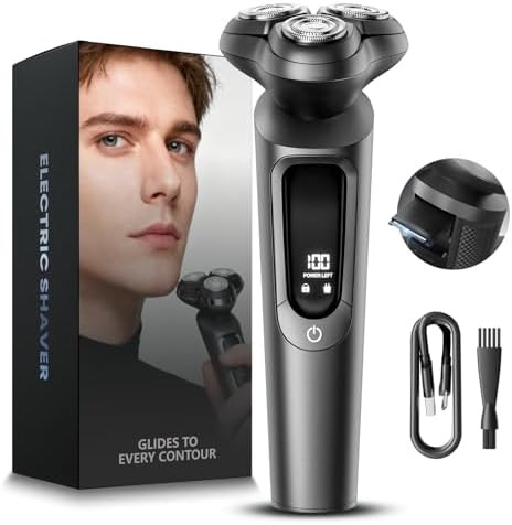 Electric Razor for Men, 3D Flex Blades with Pop-Up Trimmer, IPX8 Waterproof, Type-C Quick Charge,... | Amazon (US)