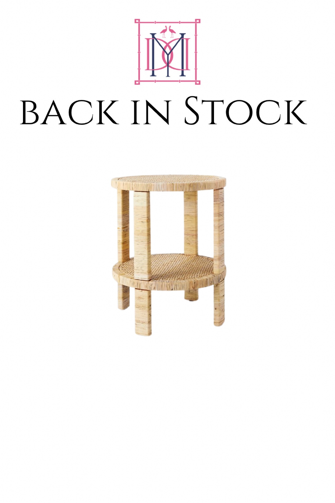 Target look for less Serena and Lily side table! Rattan wrapped side table  