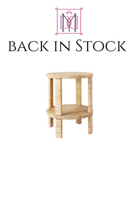 Target look for less Serena and Lily side table! Rattan wrapped side table  