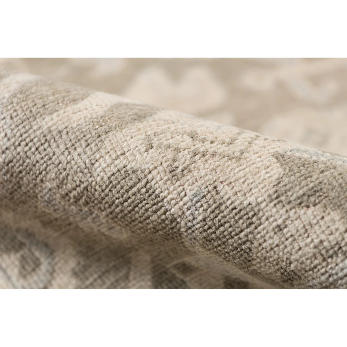 Hand-knotted Traditional Bordered Natural Wool Blend Area Rug | Wayfair North America