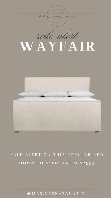 Sale alert on this popular bed down to $1661 from $2554.

Wayfair sale, Wayfair home, Wayfair, 

#LTKhome #LTKsalealert #LTKstyletip