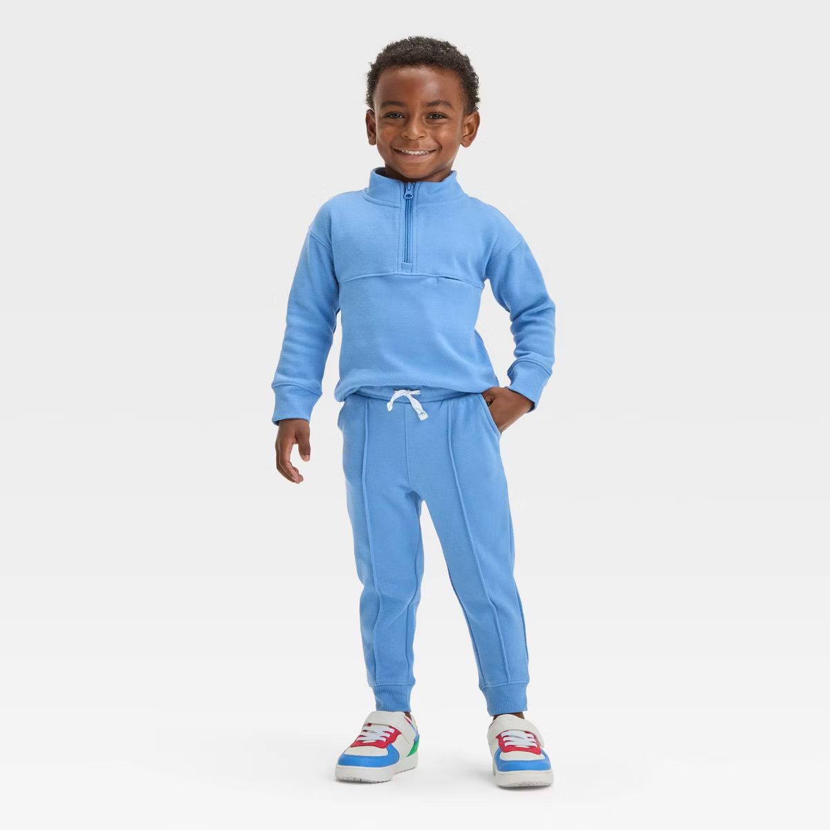 Toddler Boys' Long Sleeve Quarter Zip Pullover and Jogger Pants Set - Cat & Jack™ | Target