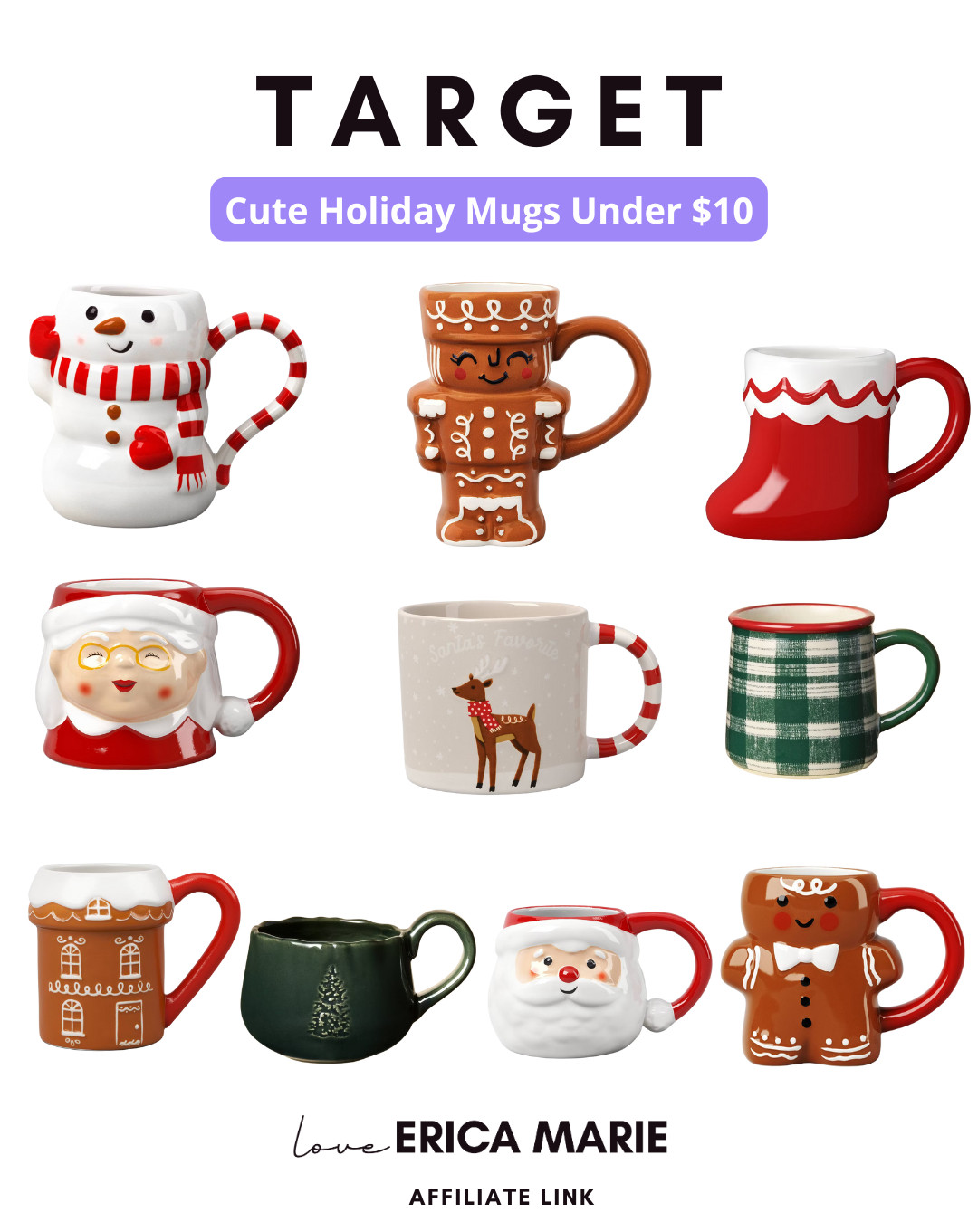 If you love small, festive touches around the house, these holiday mugs are a must ☕️✨ 

 #LTKGiftGuide #LTKHoliday #LTKSaleAlert