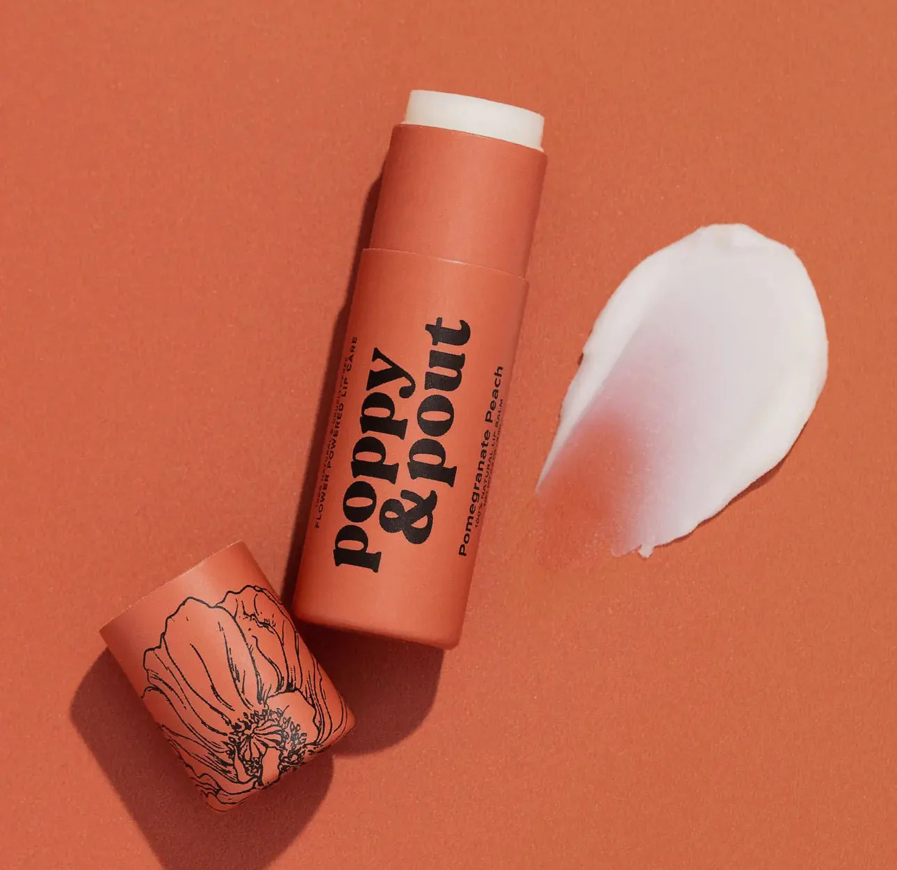 Poppy & Pout Lip Balm Pomegranate Peach | The Collection TX 