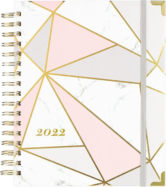 2022 Planner - Weekly & Monthly Planner with Tabs and Thick Paper, Back Pocket with 15 Notes Page... | Amazon (US)