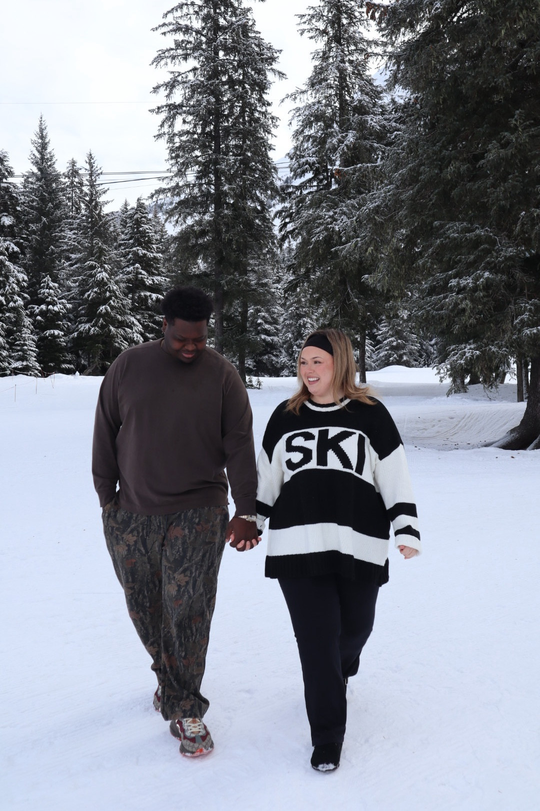 His & hers winter trip outfits ❄️
Im wearing this super cozy sweater from Revolve and paired it with my leggings from Lululemon! 

He’s wearing a crewneck sweatshirt from H&M  & sweatpants from Abercrombie! 

#LTKmens #LTKmidsize #LTKstyletip
