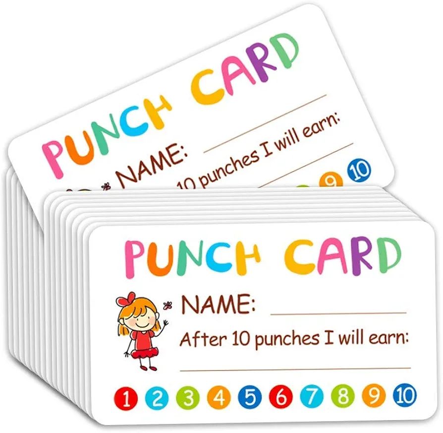 Punch Card, 100pcs Reward Incentive Card for Teacher, Behavior Chart for Kids, Homeschool Classro... | Amazon (US)