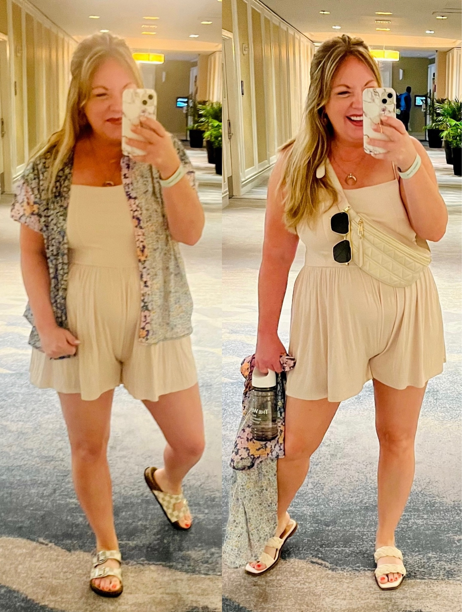 Medium romper; medium button up

#LTKSeasonal #LTKunder50 #LTKtravel