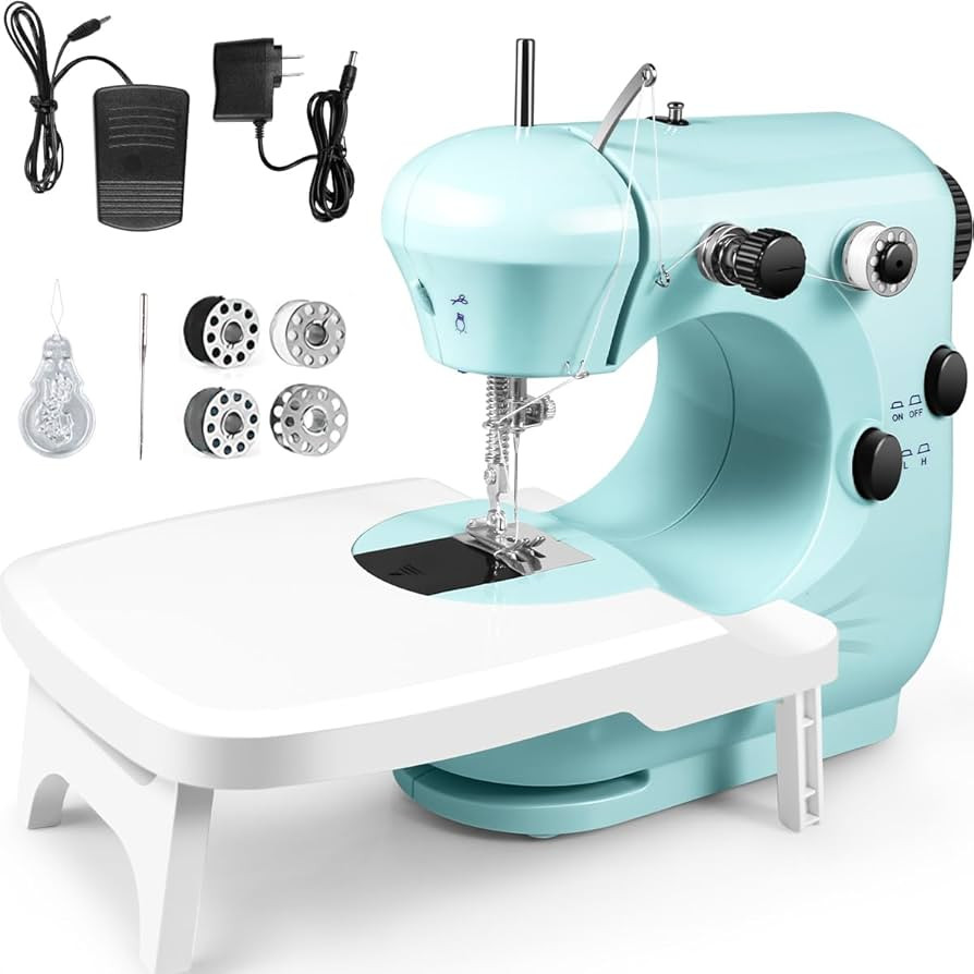 Sewing Machine Portable, 2-Speed Mini Sewing Machine for Beginners, Safe Sewing Kit & Easy to Use... | Amazon (US)