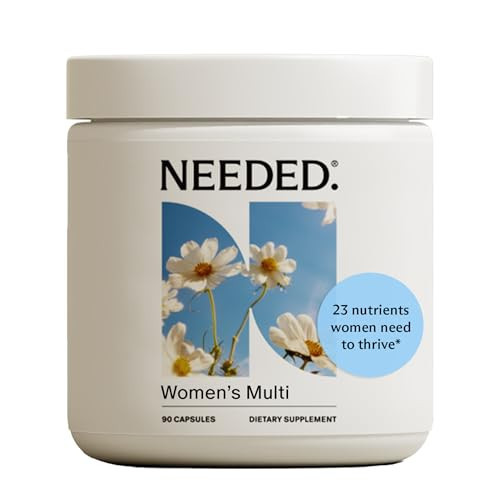 Needed. Multivitamin for Women with 23 Vitamins, Minerals and Antioxidants - Daily Womens Multivitamin - Vitamin B12, B6, D3, Choline, Calcium, Biotin, Magnesium, Folate and More (90 Count) | Amazon (US)