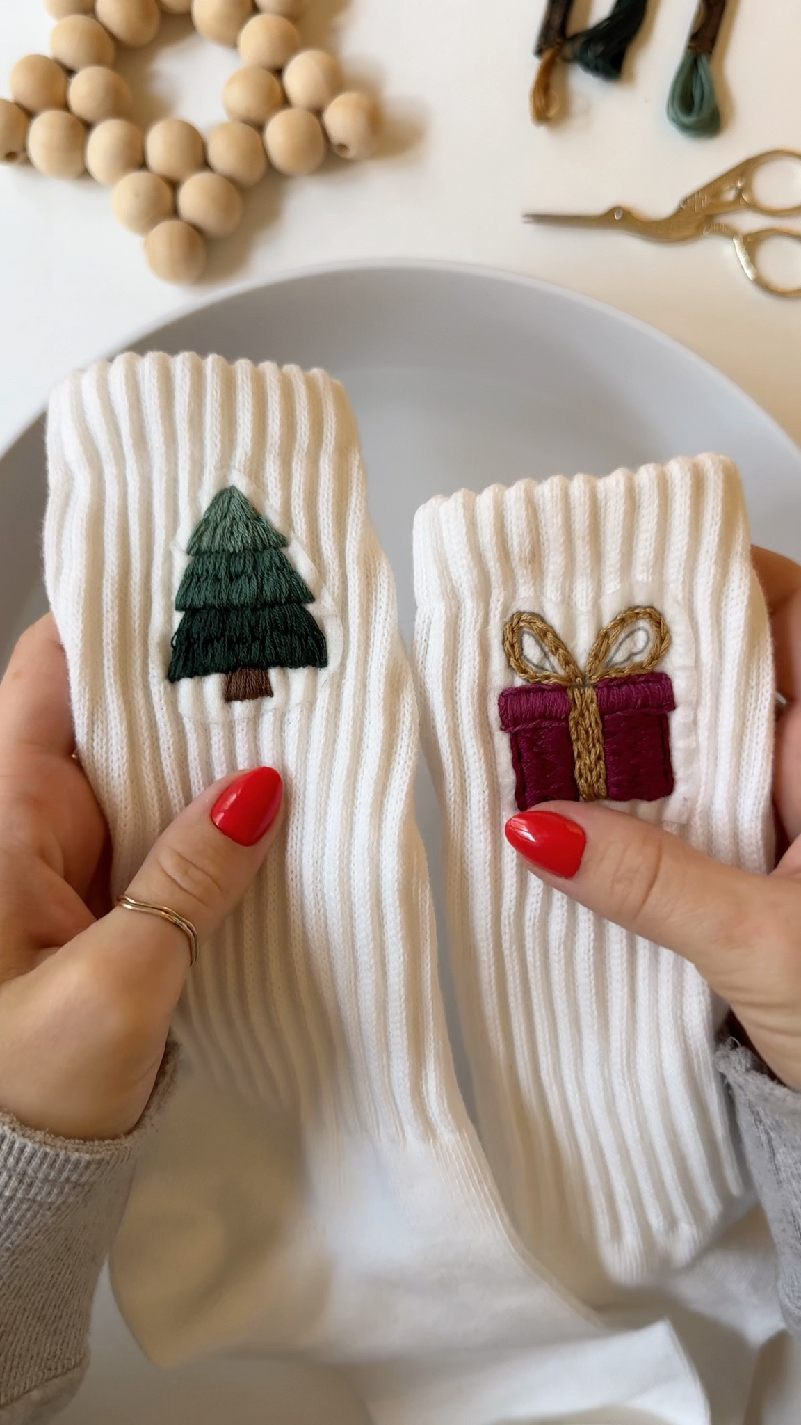 Embroidered thick and cozy socks make for a great handmade Christmas gift 🎁 DIY 

#LTKBeauty #LTKHoliday #LTKGiftGuide