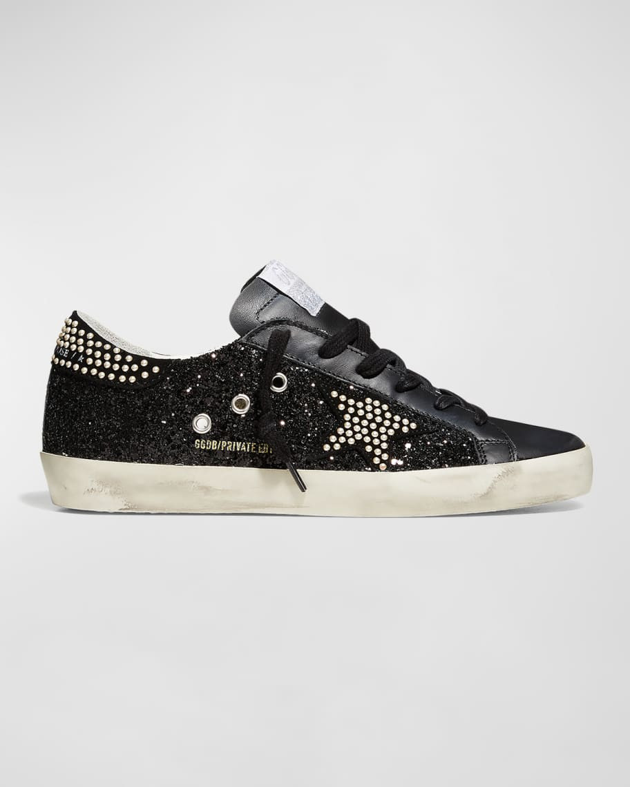 Golden Goose Superstar Pearly Glitter Low-Top Sneakers | Neiman Marcus