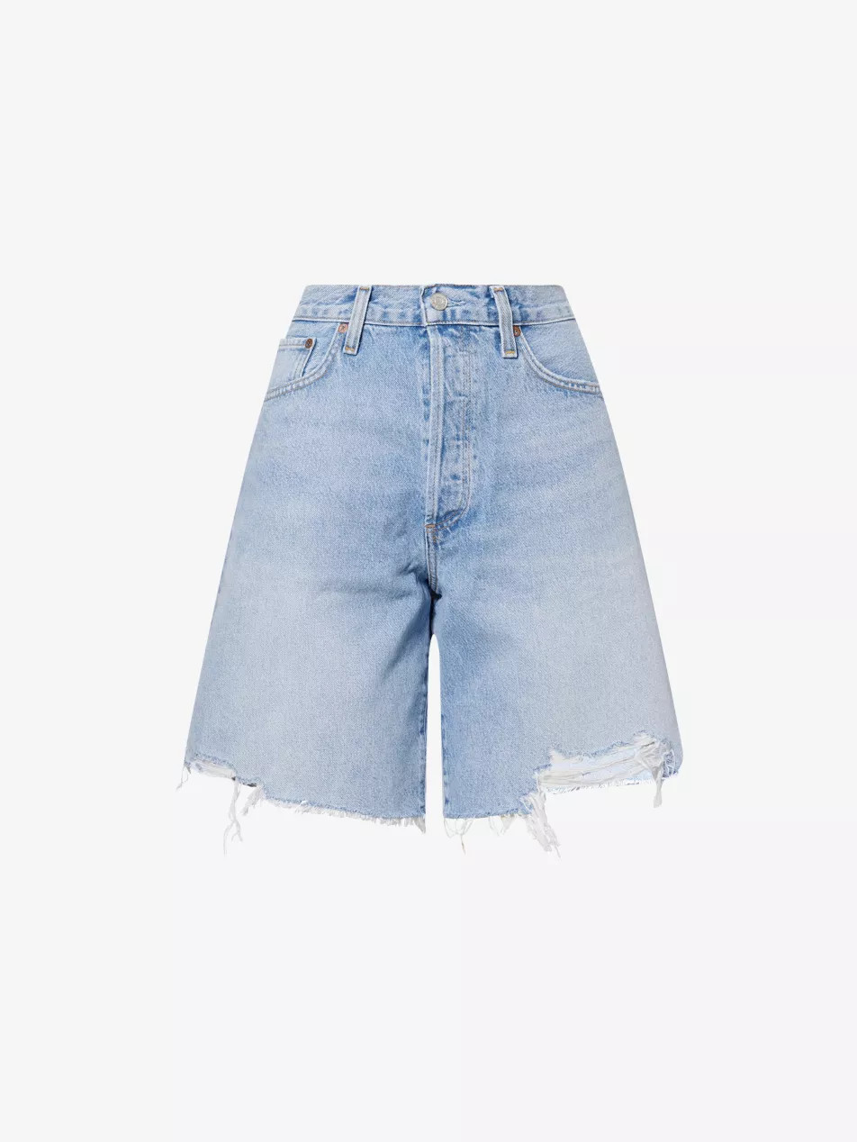 Indra Frayed Denim Shorts | Selfridges