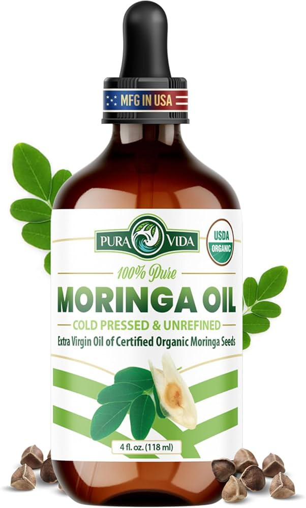 100% Pure Moringa Oil Organic for Face, Hair, Nails and Dry Skin - USDA Certified Single Origin M... | Amazon (US)