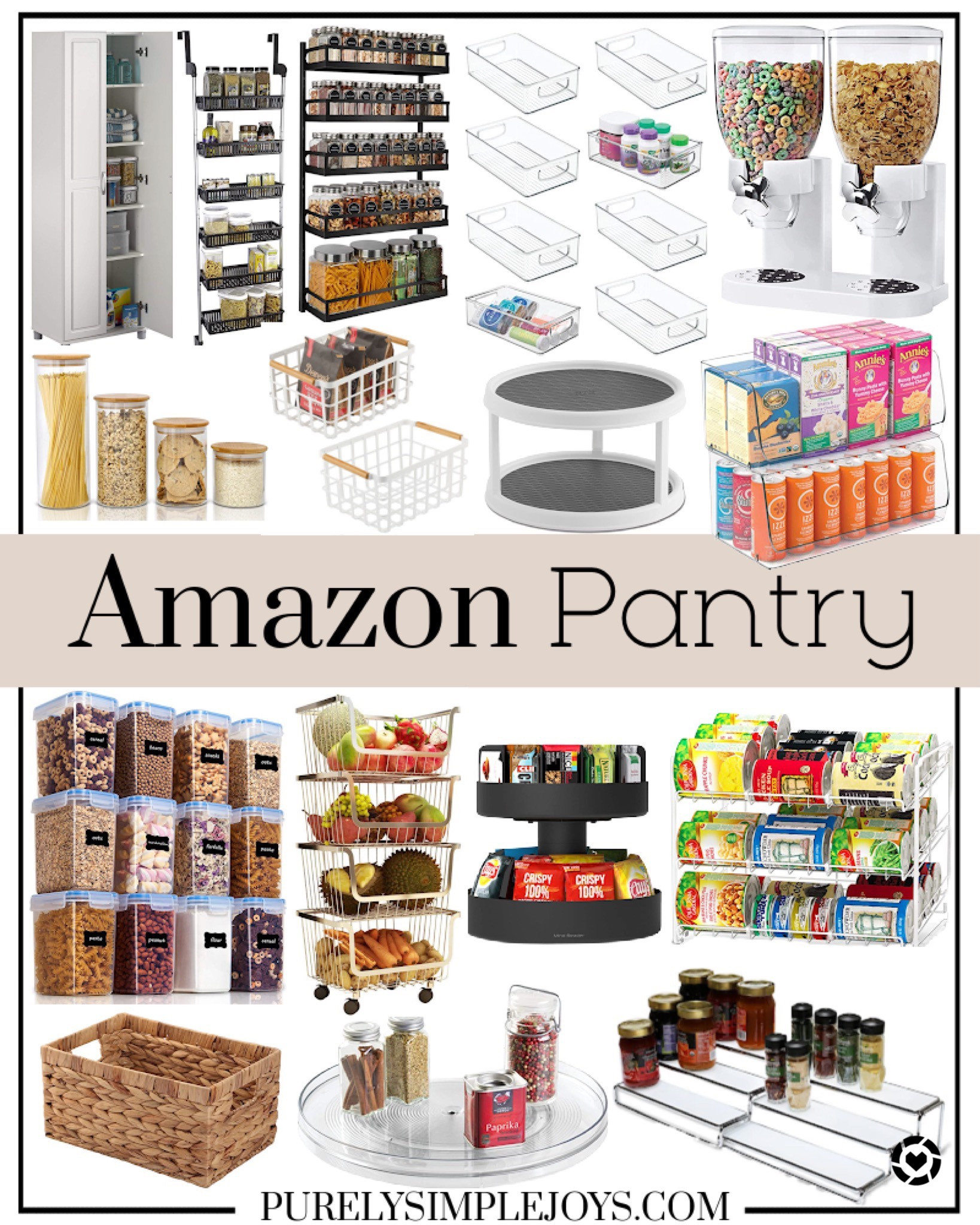 Amazon Pantry Organizers 
Organized pantry ideas 
Kitchen organization
Organized home
Amazon storage baskets, storage bins, organizational bins, organized pantry, organized kitchen ideas, organizational baskets, pantry storage, can good storage containers, storage decor, organization decor, storage shelf, storage cabinet, pantry organization, kitchen organizers, food storage bins, lazy Susan, storage rack, bakers rack, food storage baskets #organizedhome #organizedpantry #pantryorganization #amazonfinds #amazonhome #storagebins #amazonkitchen 



#LTKunder50 #LTKhome #LTKfamily
