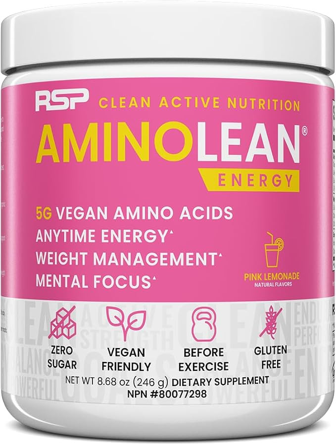 RSP NUTRITION AminoLean Pre Workout Powder, Amino Energy & Weight Management with Vegan BCAA Amin... | Amazon (US)