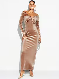 The Occasion by Old Navy Velvet Off-Shoulder Maxi Dress | Old Navy (US)