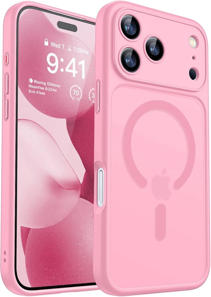 CANSHN Magnetic Shockproof for iPhone 17 Pro Case, Pink | Amazon (US)