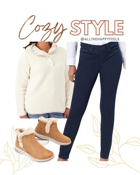 Fall outfit, autumn outfit, fall style, fuzzy pullover, soft pullover, tan boots, winter boots, skinny jeans, jeans, shearling, allthehappyfeels

#Falloutfit #fuzzypullover #softpullover #tanboots #winterboots #skinnyjeans #jeans #fleece #allthehappyfeels

#LTKunder50 #LTKcurves #LTKSeasonal