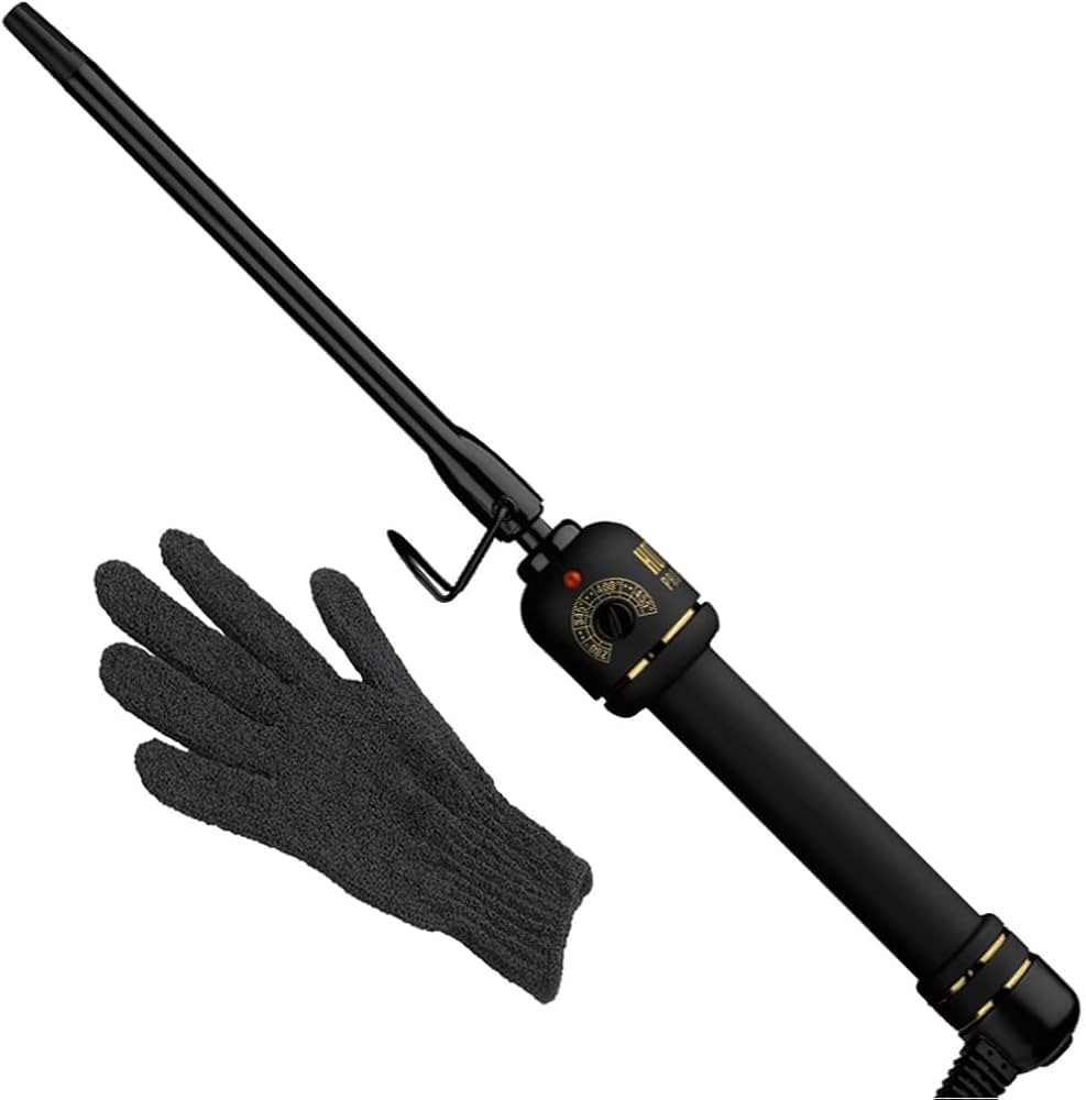 Hot Tools Black Gold Ribbon Curling Wand | Creates Tight Waves and Curls (5/8 in) | Amazon (US)