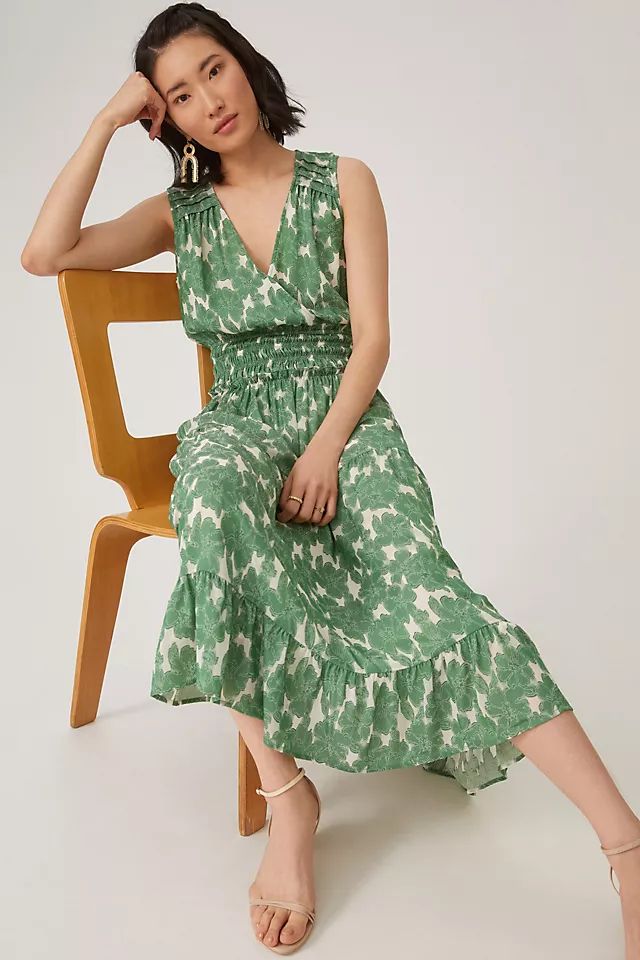 Alissa Floral Midi Dress | Anthropologie (US)