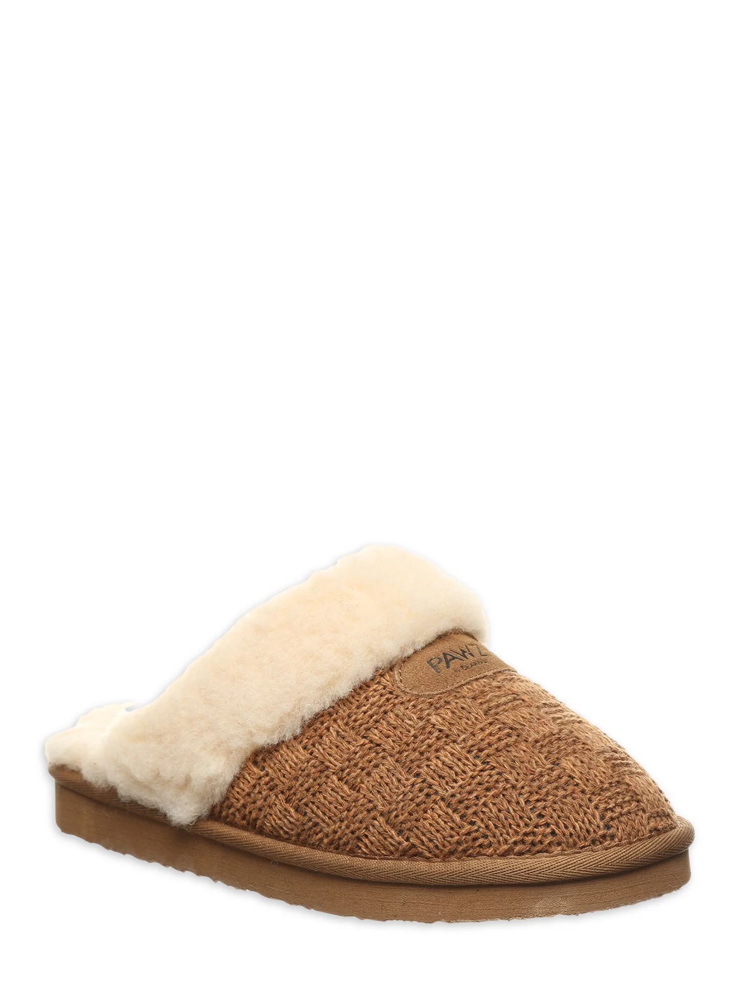 Pawz by Bearpaw Audrey Womens Faux Fur Suede Scuff Slipper | Walmart (US)