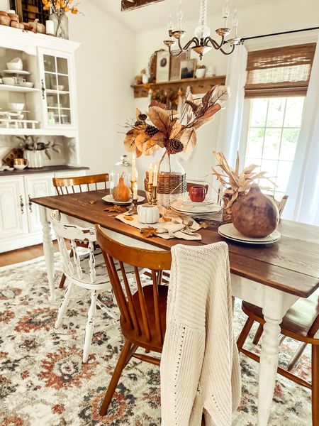 Fall dining room farmhouse style 

#LTKhome #LTKHalloween #LTKSeasonal