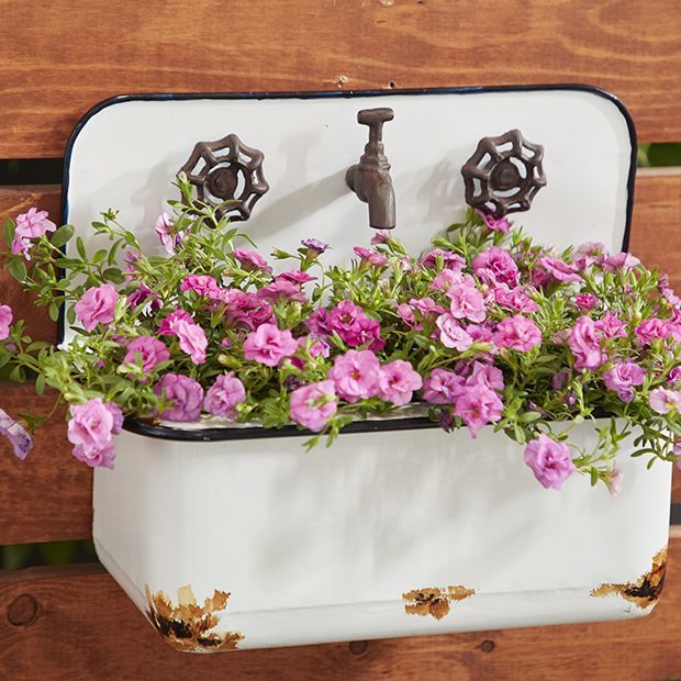 Rustic Kitchen Sink Wall Planter Set of 2 | Antique Farm House