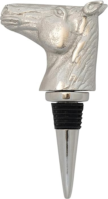 Amazon.com: Creative Co-Op Cast Aluminum Horse Head Bottle Stopper in Kraft Box, Nickel Finish: H... | Amazon (US)