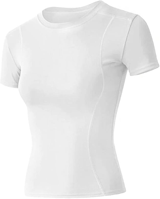 Loovoo Women Workout Shirts 2 Pack Crop Long Sleeve, Short Sleeve Athletic Compression Dry Fit Yo... | Amazon (US)