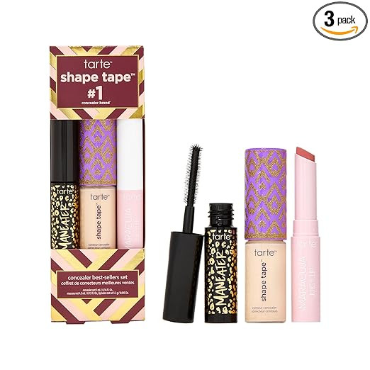 tarte shape tape best-sellers set – Shape Tape Concealer, Hydrating Lip Gloss Balm & Mascara fo... | Amazon (US)