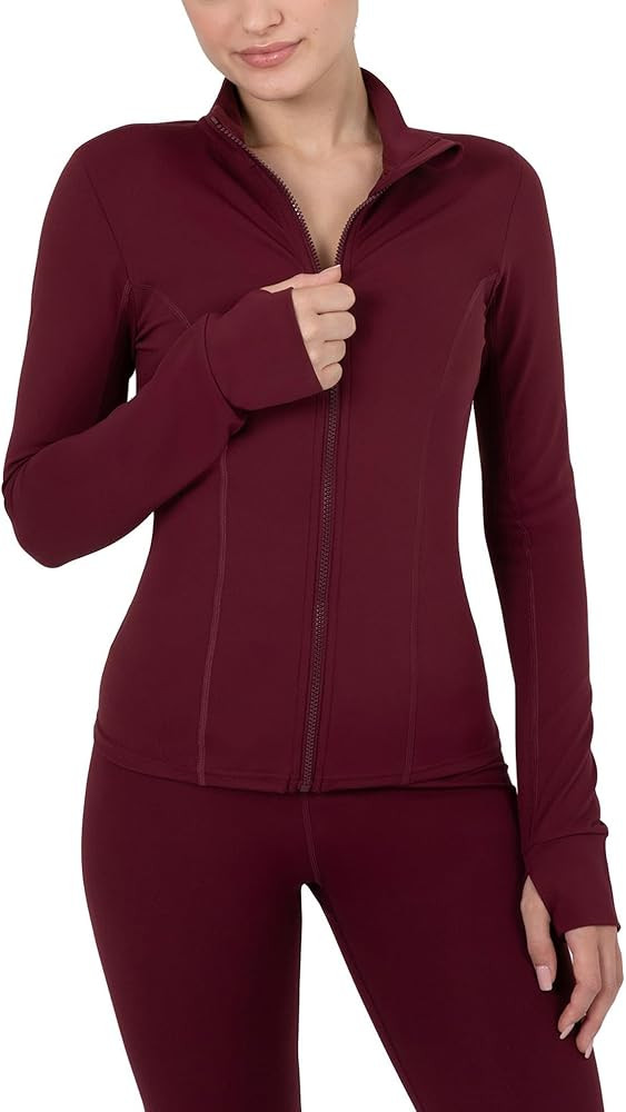 YITTY Active Women's Ultraluxe Full Zip Jacket, Athleisure, 4-Way-Stretch, Thumbholes | Amazon (US)