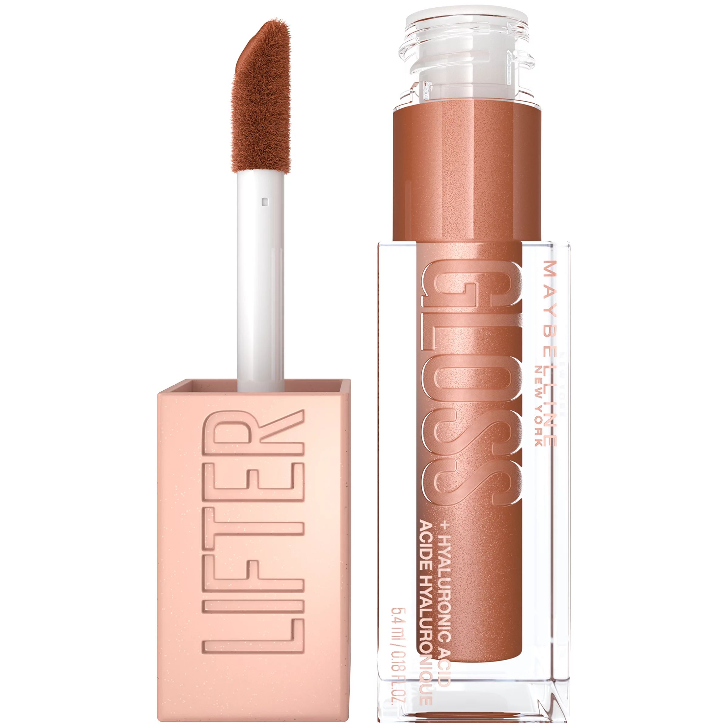 Maybelline Lifter Long-Lasting High Shine Lip Gloss with Hyaluronic Acid, 18 Bronze | Walmart (US)