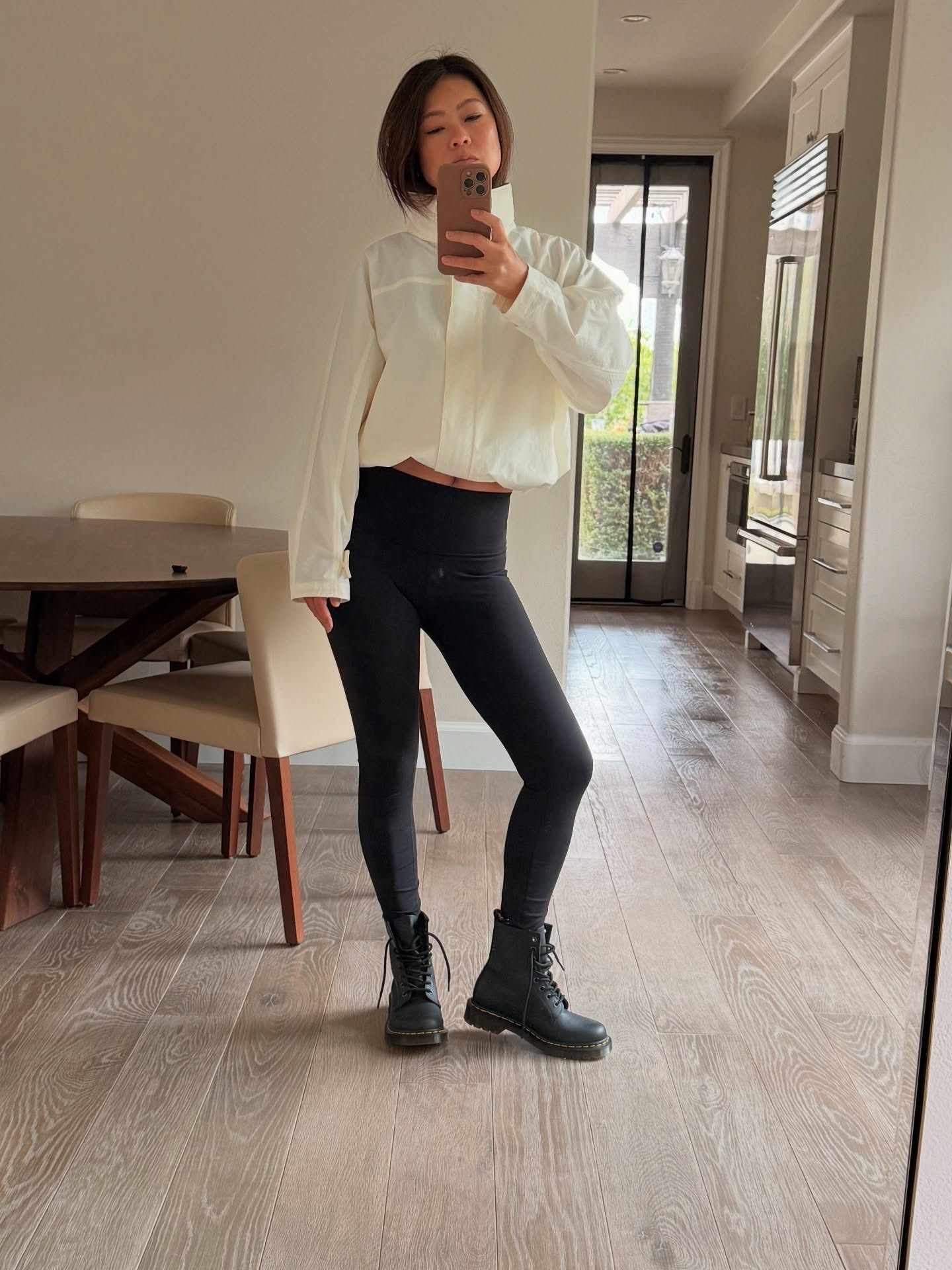 Iconic. The 1460 boots @drmartensofficial 

Yellow stitch boots, transeasonal outfit, street style inspo, simple style, Dr. Martens, casual chic