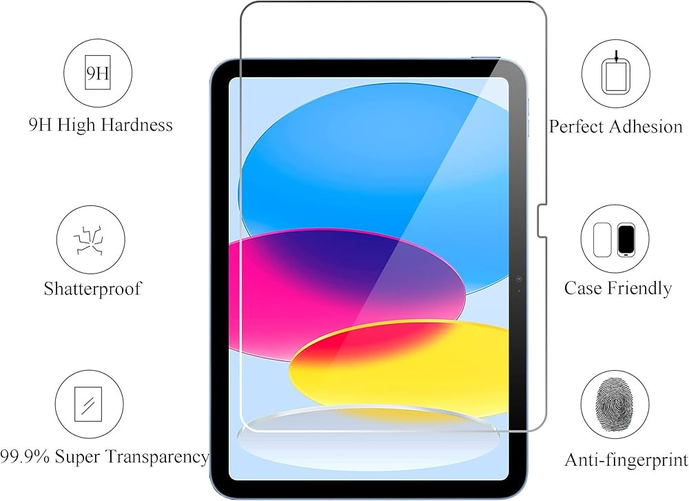 Ailun 2 Pack Screen Protector for iPad 10th Generation 10.9 Inch Display 2022 Tempered Glass [Fac... | Amazon (US)