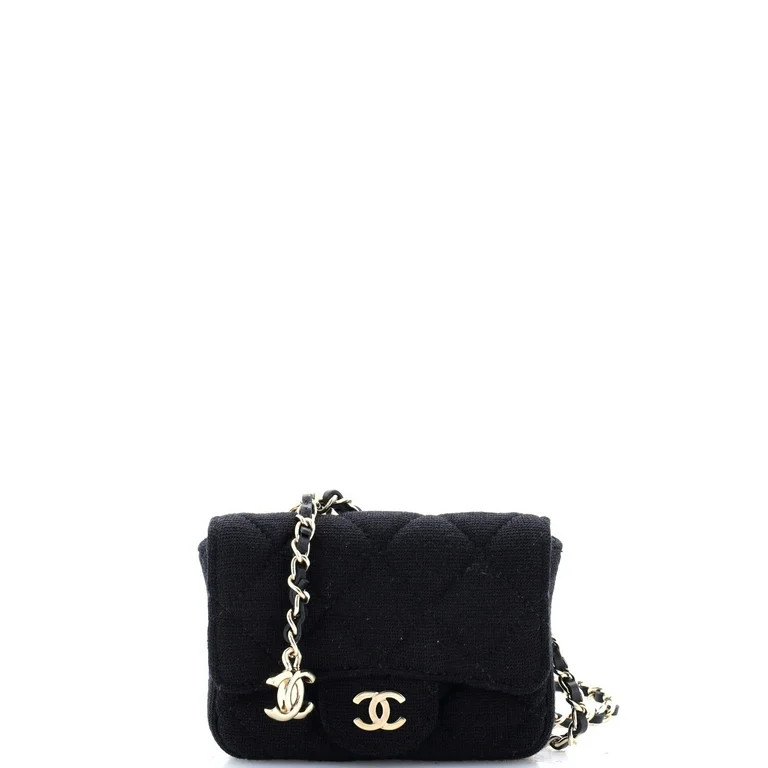 Pre-Owned CHANEL Classic Flap Chain Belt Bag Quilted Jersey Mini By Rebag | Walmart (US)