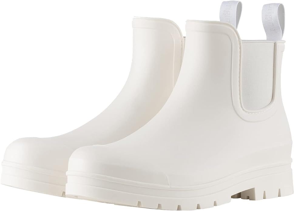 planone Short rain boots for women waterproof garden shoes anti-slipping chelsea rainboots for la... | Amazon (US)