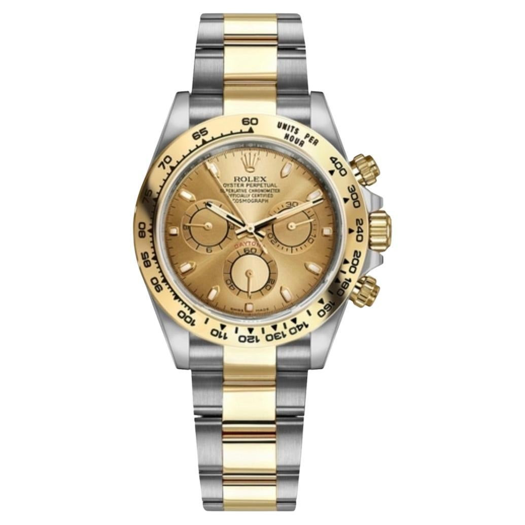 Mint Rolex Daytona 116503 40mm 18K Two Tone Champagne Dial Box and Papers | 1stDibs