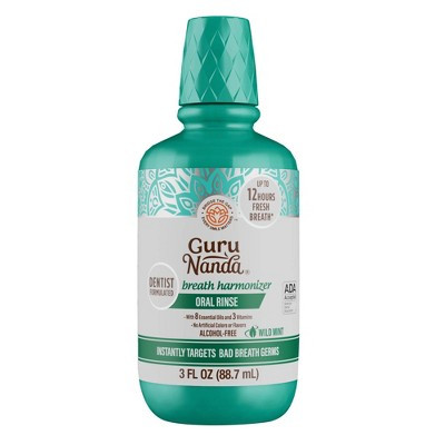 GuruNanda Oral Rinse Breath Harmonizer Mouthwash - Wild Mint - 3oz | Target