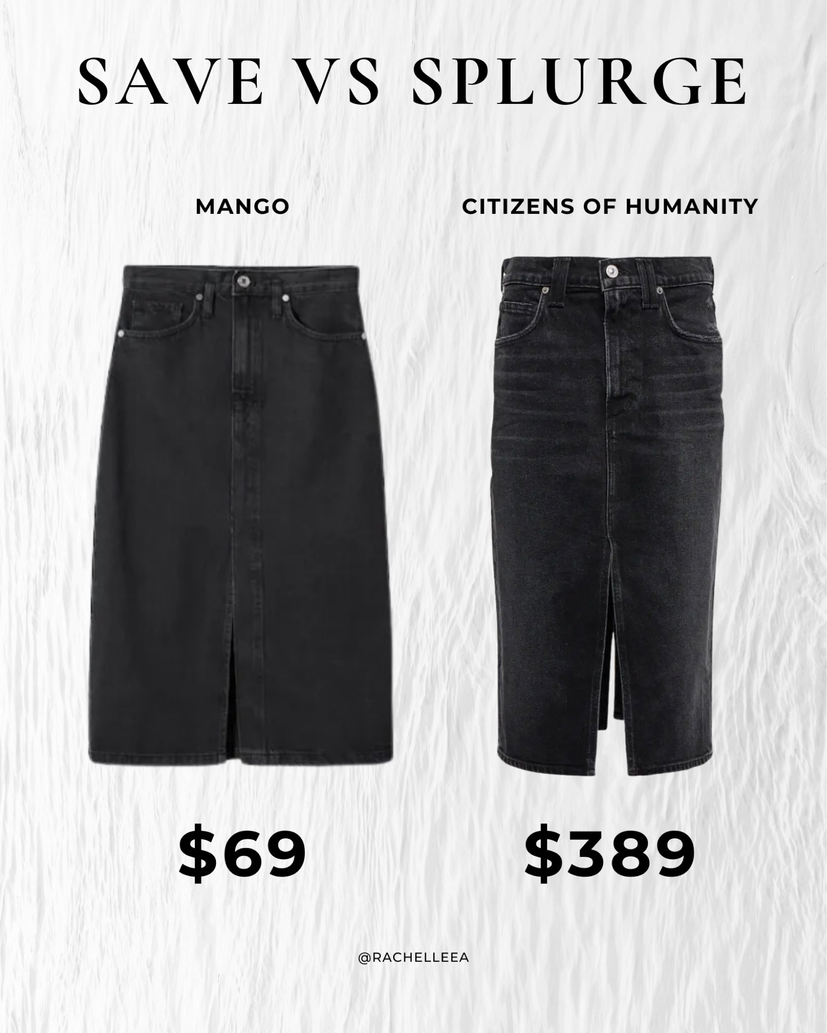 Black denim midi skirt. Spring 2023 outfit ideas. Denim midi skirt save vs splurge! Denim midi skirt ideas!

#LTKstyletip #LTKFind #LTKunder100