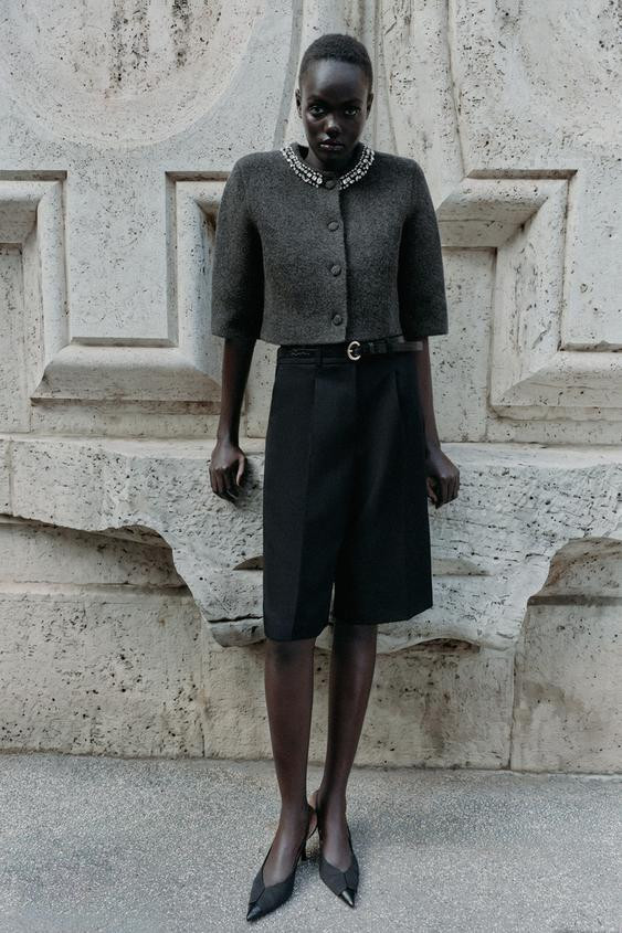 CARDINGAN WITH BEWELED BEADS | Zara US