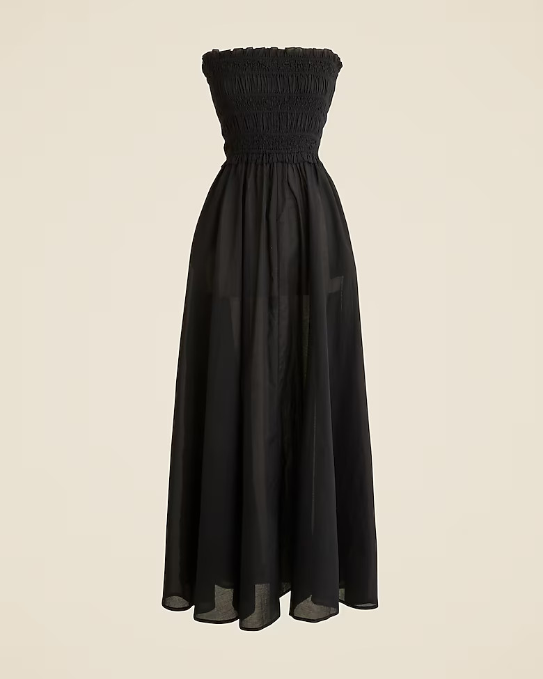 Smocked maxi dress in cotton voile | J. Crew US